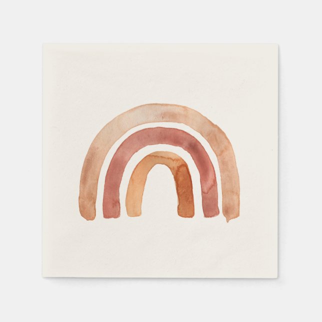 Watercolor Boho Rainbow Pappersservett (Framsidan)