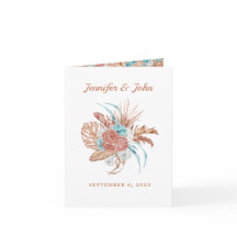 Watercolor Boho Terracotta Blommigt Autumn Bröllop