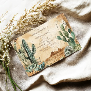 Watercolor Boho Western Inbjudningar