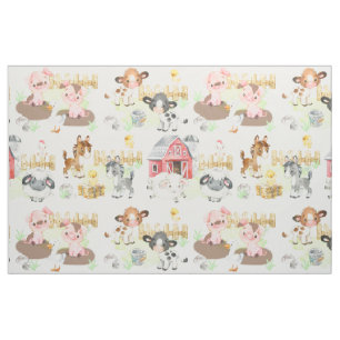 Watercolor Boskap Baby Nursery Tyg
