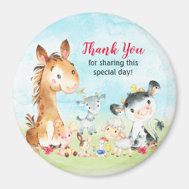 Watercolor Boskap Girl Tack Magnet