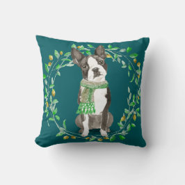 Watercolor Boston Terrier Bestie Kudde