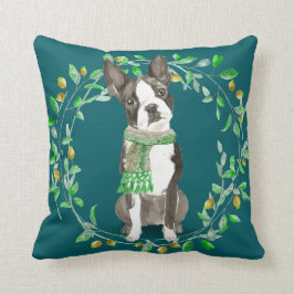 Watercolor Boston Terrier Bestie Kudde
