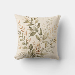 Watercolor Botanical Branches Decorative Pillow Kudde
