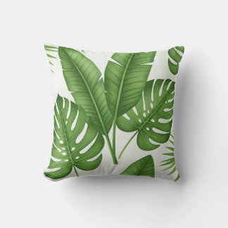 watercolor botanical green fresh pattern interior kudde