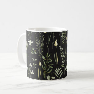 Watercolor Botanical Greenery Mönster Kaffemugg