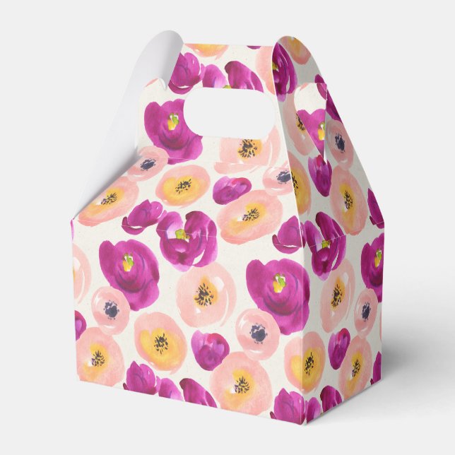 Watercolor Botanical Mönster Presentaskar (Framsidan Sidan)