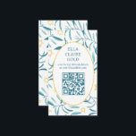 Watercolor Botanical Star David Pub Bat mitzvah QR Tilläggskort<br><div class="desc">Kort till perfekten för att meddela bat mitzvah, pub mitzvah eller andra judiska firande! Hand gjorde vattenfärgsgrafik åt dig på framsidan och baksidan! FULLT ANPASSADE! Klicka på "Anpassa" ovan om du vill redigera texten och lägga till länken till QR-koden. Klicka på "Redigera med verktyg" om du vill justera typsnitt, färg...</div>