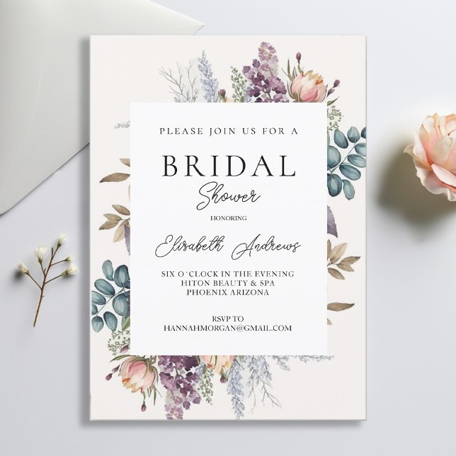 Watercolor Botanical Vår Inbjudningar (Skapare uppladdad)