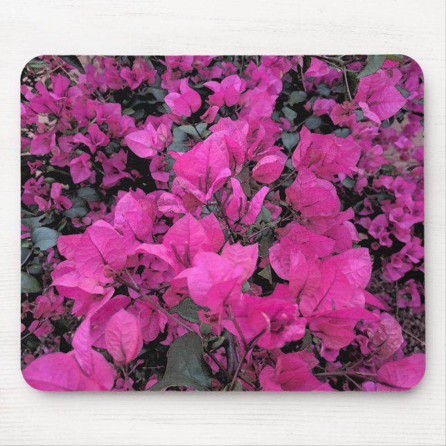 Watercolor Bougainvillea Mouse Pad Musmatta (Framsidan)