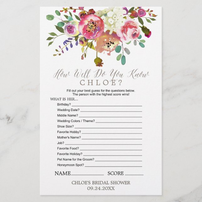 Watercolor Bouquet................................ (Framsida)