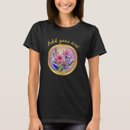 Watercolor Bouquet Flowers, färgstark bakgrund T Shirt
