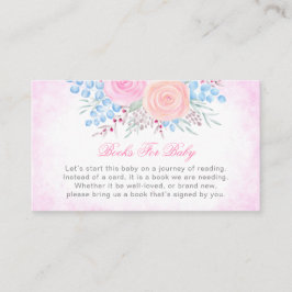 Watercolor Bouquet-Rosa för begäran om babyvisning Tilläggskort