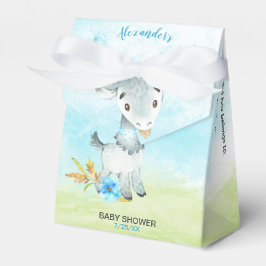 Watercolor Boy Goat Baby Shower Farm Presentaskar