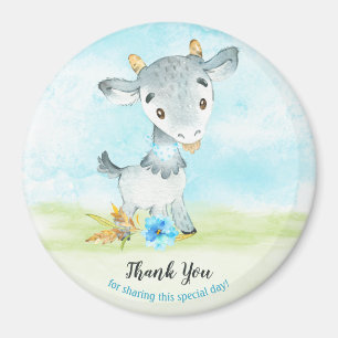 Watercolor Boy Goat Farm Tack Magnet