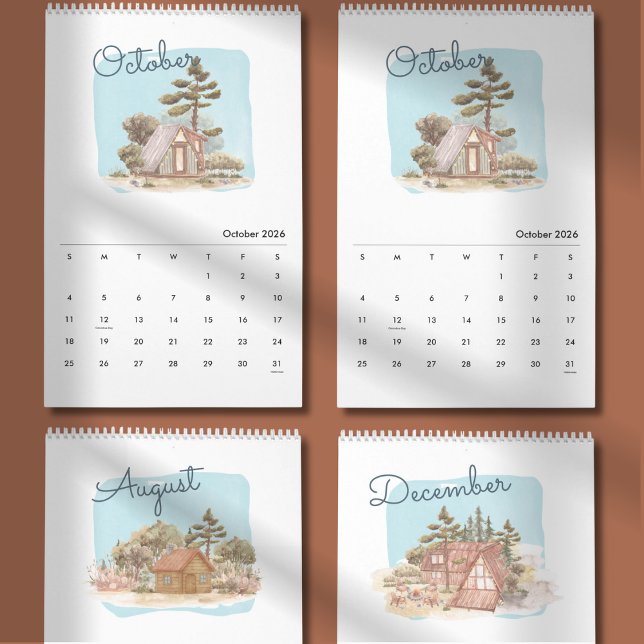 Watercolor Bright & Cheerful 2026 Planner Kalender (Skapare uppladdad)