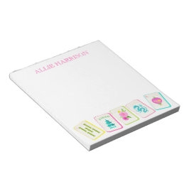 Watercolor Bright Mahjong Tiles Personlig Anteckningsblock
