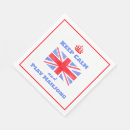 Watercolor British Union Jack Keep Calm Mahjong Pappersservett