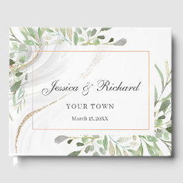 Watercolor Bröllop Guest Bok