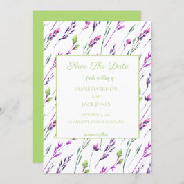Watercolor Bröllop spara datum Inbjudningar