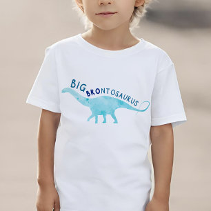 Watercolor Brontosaurus Big Brother Dinosaur T Shirt