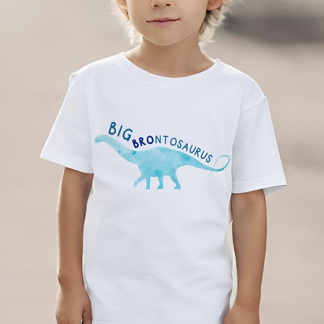Watercolor Brontosaurus Big Brother Dinosaur T Shirt (Skapare uppladdad)
