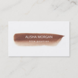 Watercolor Brown Splatter Visitkort