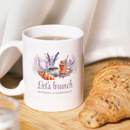 Watercolor Brunch Birthday Personlig Kaffemugg