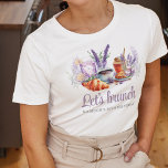 Watercolor Brunch Birthday Personlig T Shirt<br><div class="desc">Snygg Watercolor Brunch tema design. Elegant underbart val. Matchningsprodukter finns i Vuxen Birthday Brunch Lavender Collection.</div>