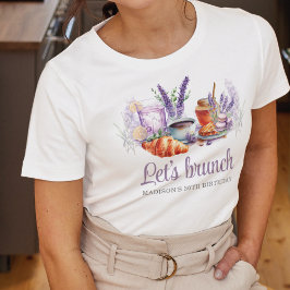Watercolor Brunch Birthday Personlig T Shirt