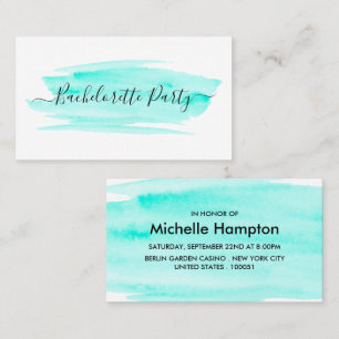 Watercolor Brushstroke Bachelorette Party Biljett
