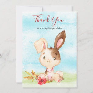 Watercolor Bunny Farm Tack Kort