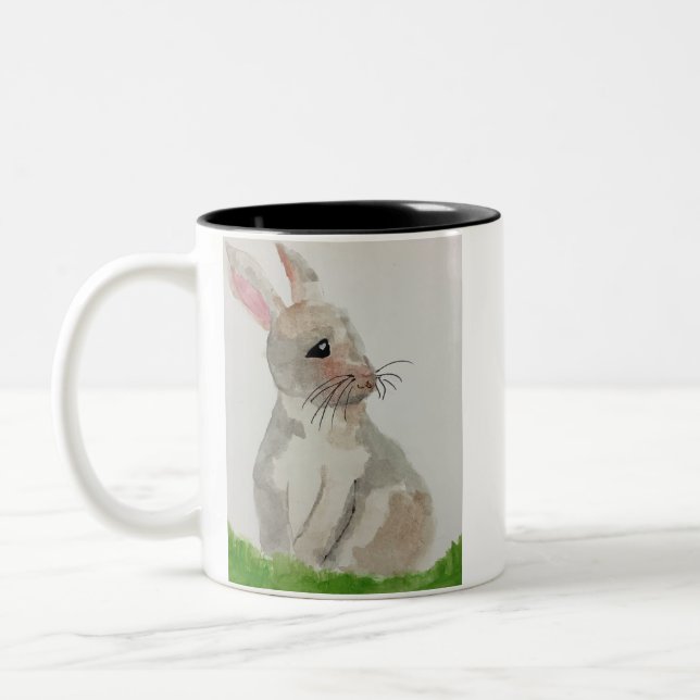 Watercolor Bunny mugg (Vänster)