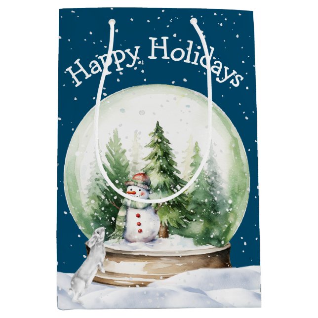 Watercolor Bunny och Snögubbe (Framsidan)