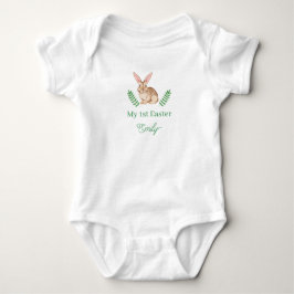 Watercolor Bunny With Big Ears My First Easter T Shirt