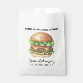 Watercolor Burger Party Birthday