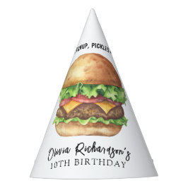 Watercolor Burger Party Birthday