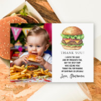 Watercolor Burger Party Birthday Tack