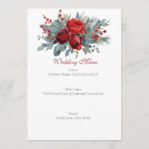 Watercolor Burgundy & Blush Roses wedding