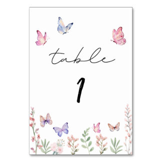 Watercolor Butterflies Wildblomma Bordsnummer