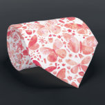 Watercolor Butterfly Coral Rosa Neck Tie Slips<br><div class="desc">Koral rosa och vit vattenfärgsfjäril mönster.</div>