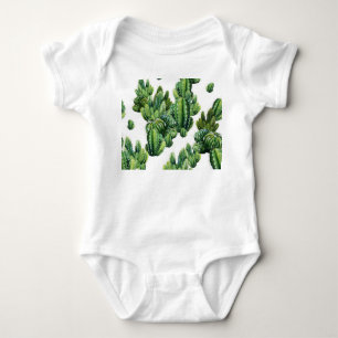 Watercolor Cacti Seamless Illustration Mönster T Shirt