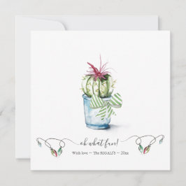 Watercolor Cactus Helgdag Card Anteckningskort
