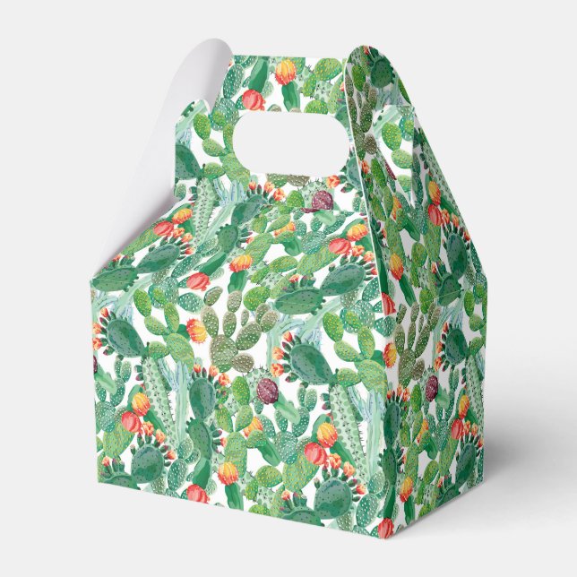 Watercolor Cactus Mönster Presentaskar (Framsidan Sidan)