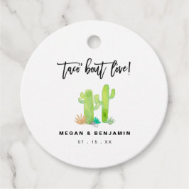 Watercolor Cactus Taco Bout Kärlek Bröllop Gåvor Etiketter