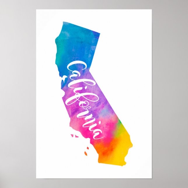 Watercolor California Poster (Framsidan)