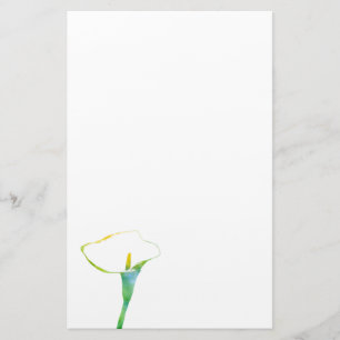Watercolor Calla Brevpapper