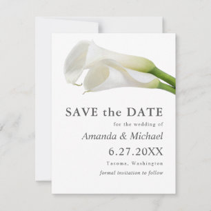 Watercolor Calla Lilies Spara datumet med foto