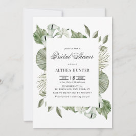 Watercolor Calla Lily och Greenery Möhippa Inbjudningar