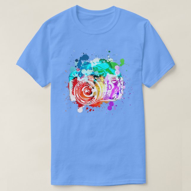 'Watercolor Camera Photographer' Photography Camer T Shirt (Design framsida)